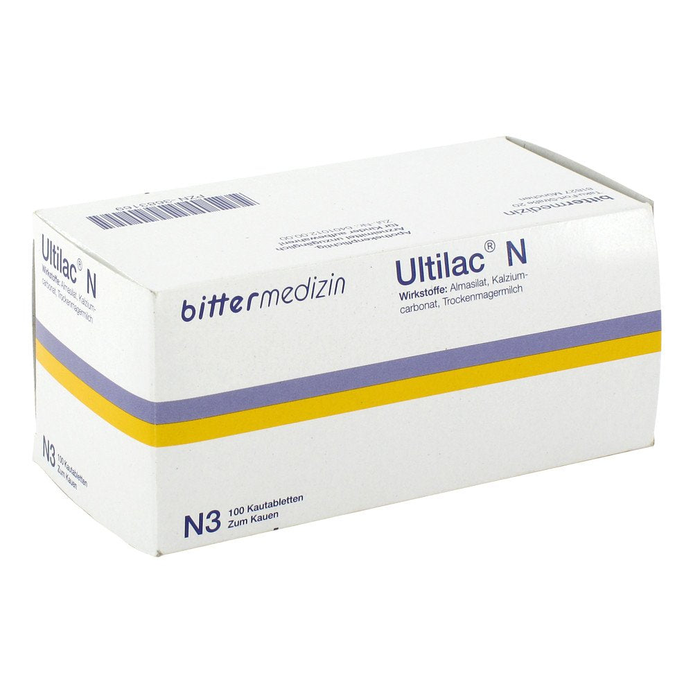 Das Produktfoto zeigt Ultilac N Kautabletten (100 stk) PZN 03683169