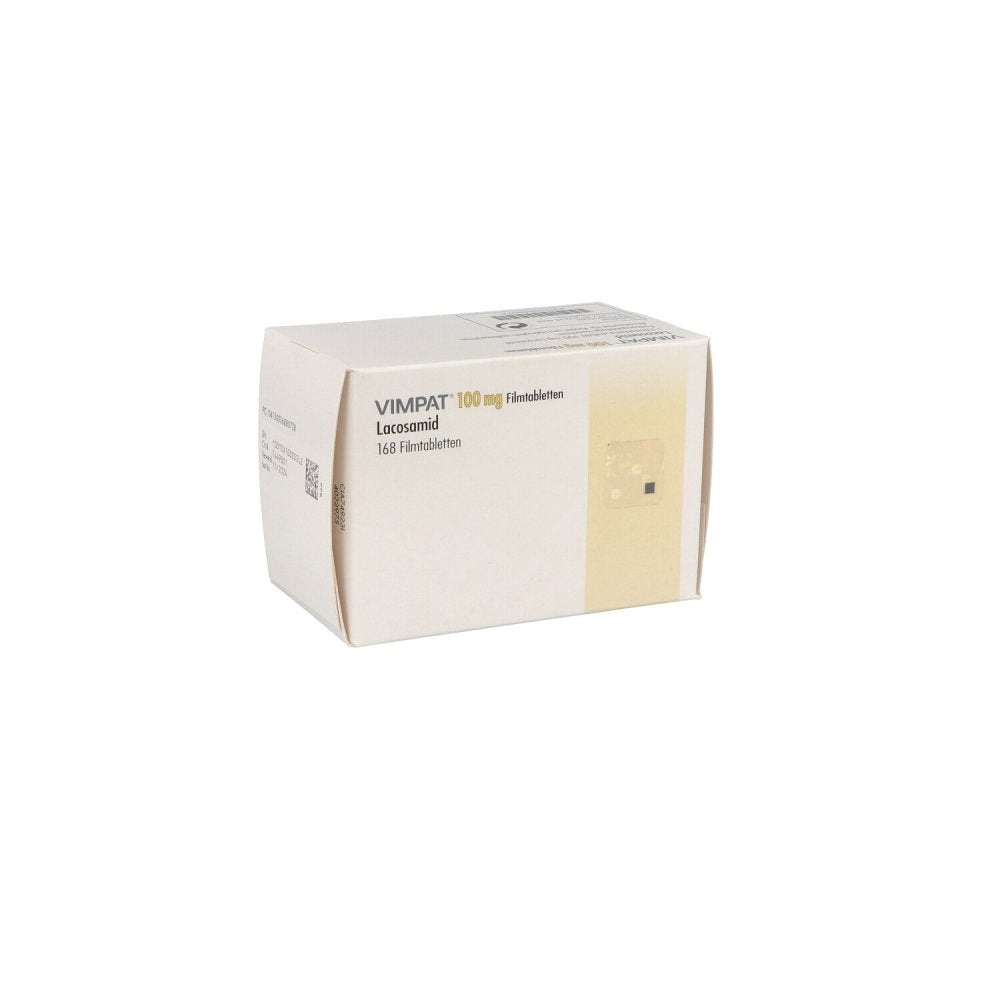Das Produktfoto zeigt Vimpat 100 Mg Filmtabletten (168 stk) PZN 03688072