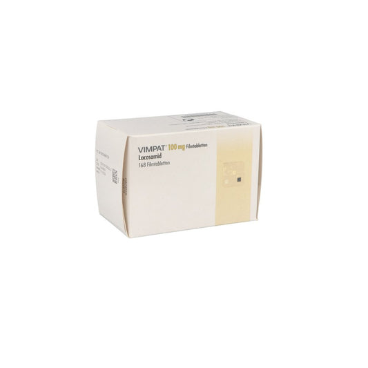 Das Produktfoto zeigt Vimpat 100 Mg Filmtabletten (168 stk) PZN 03688072