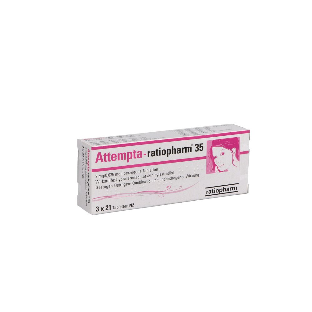 Attempta-Ratiopharm 35 2mg/0,035mg Überz.Tabl. (3X21 stk)