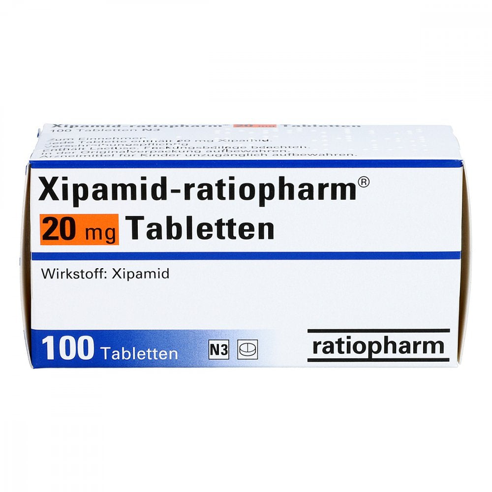 Das Produktfoto zeigt Xipamid-Ratiopharm 20 Mg Tabletten (100 stk) PZN 03691714