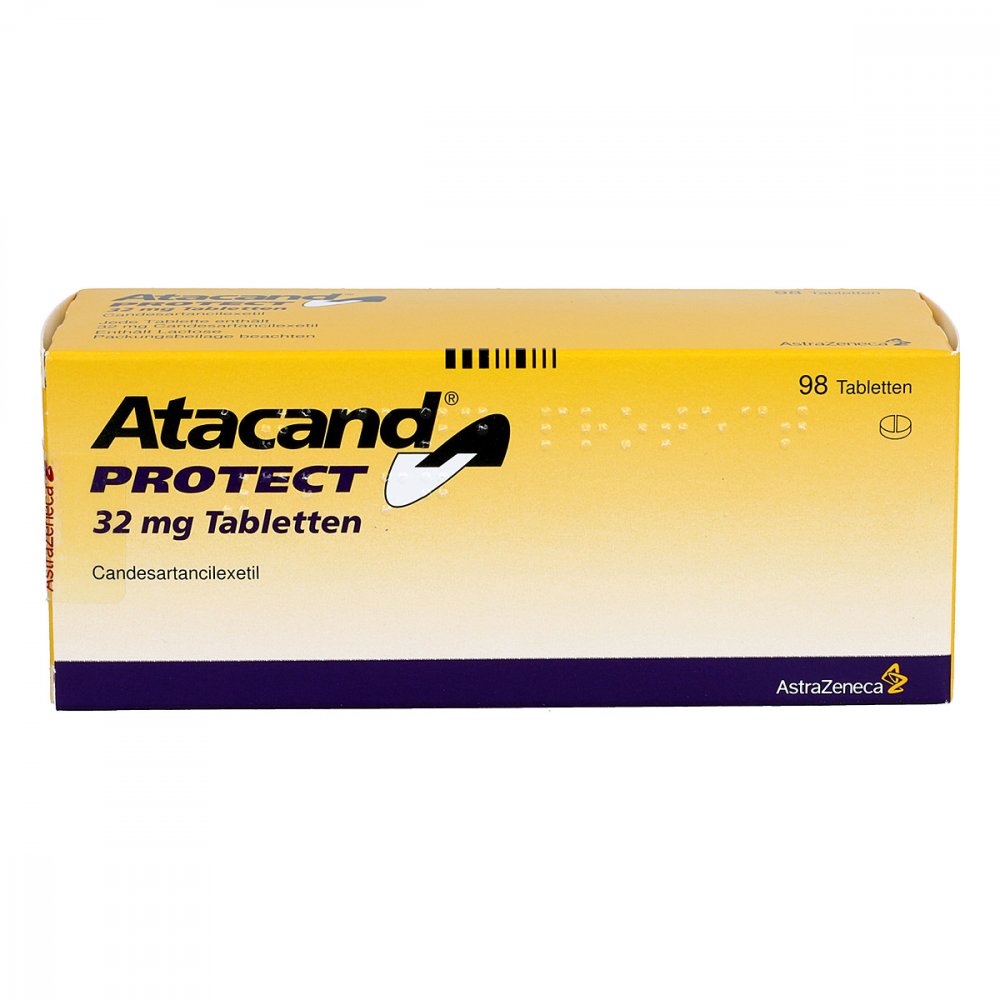 Das Produktfoto zeigt Atacand Protect 32 Mg Tabletten (98 stk) PZN 03705592