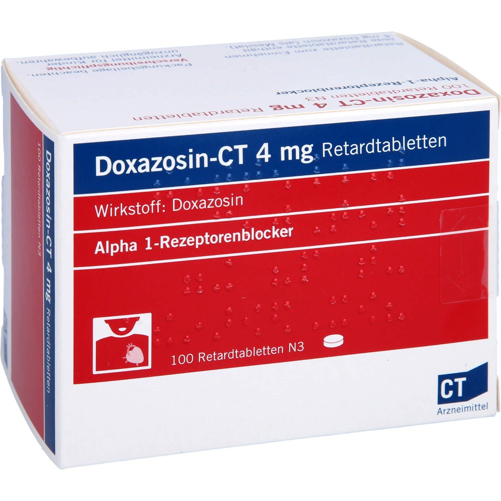 Das Produktfoto zeigt Doxazosin-Ct 4 Mg Retardtabletten (100 stk) PZN 03705698