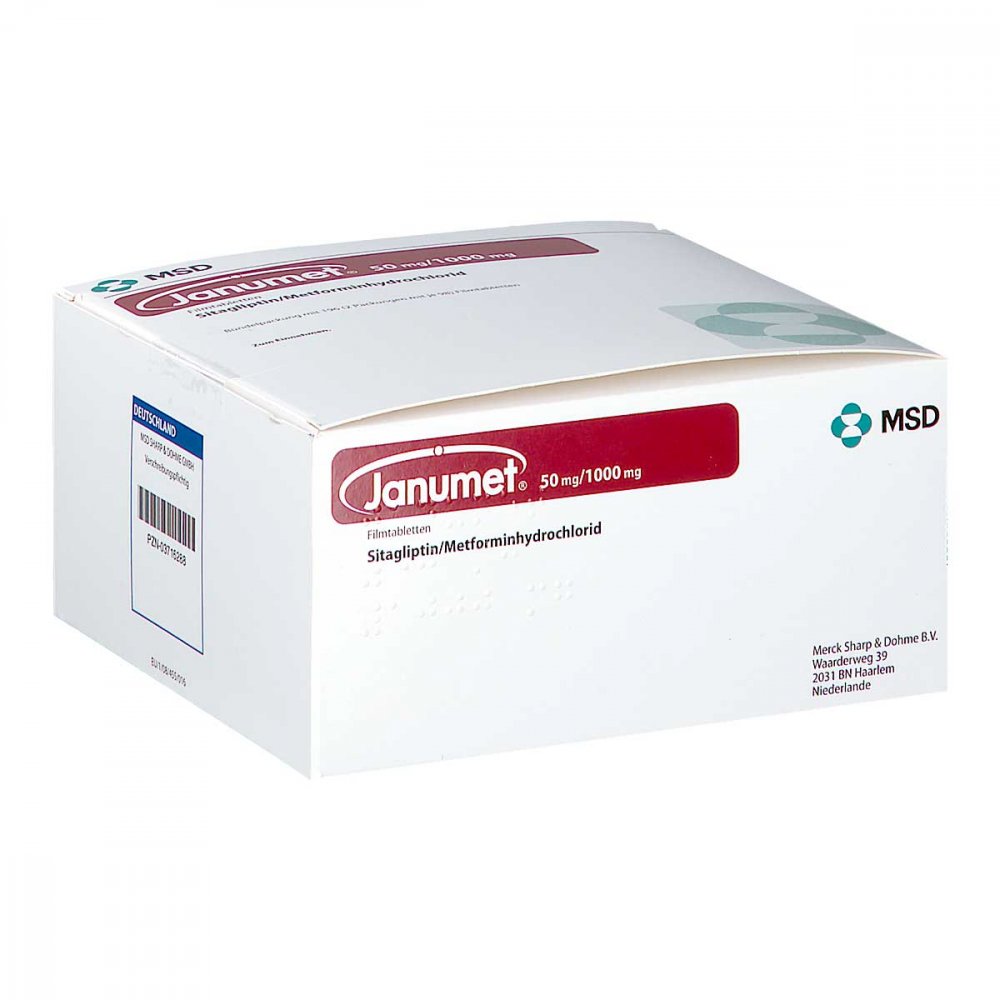 Janumet 50 Mg/1000 Mg Filmtabletten (196 stk)