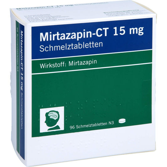 Das Produktfoto zeigt Mirtazapin-Ct 15 Mg Schmelztabletten (96 stk) PZN 03728914