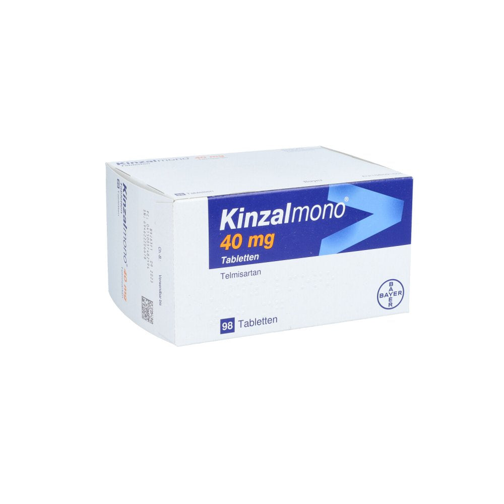 Das Produktfoto zeigt Kinzalmono 40 Mg Tabletten (98 stk) PZN 03748259