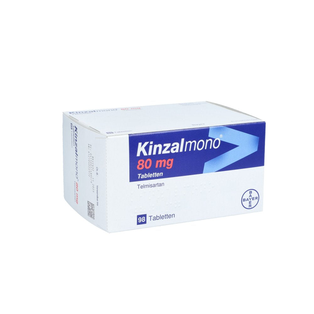 Das Produktfoto zeigt Kinzalmono 80 Mg Tabletten (98 stk) PZN 03748957