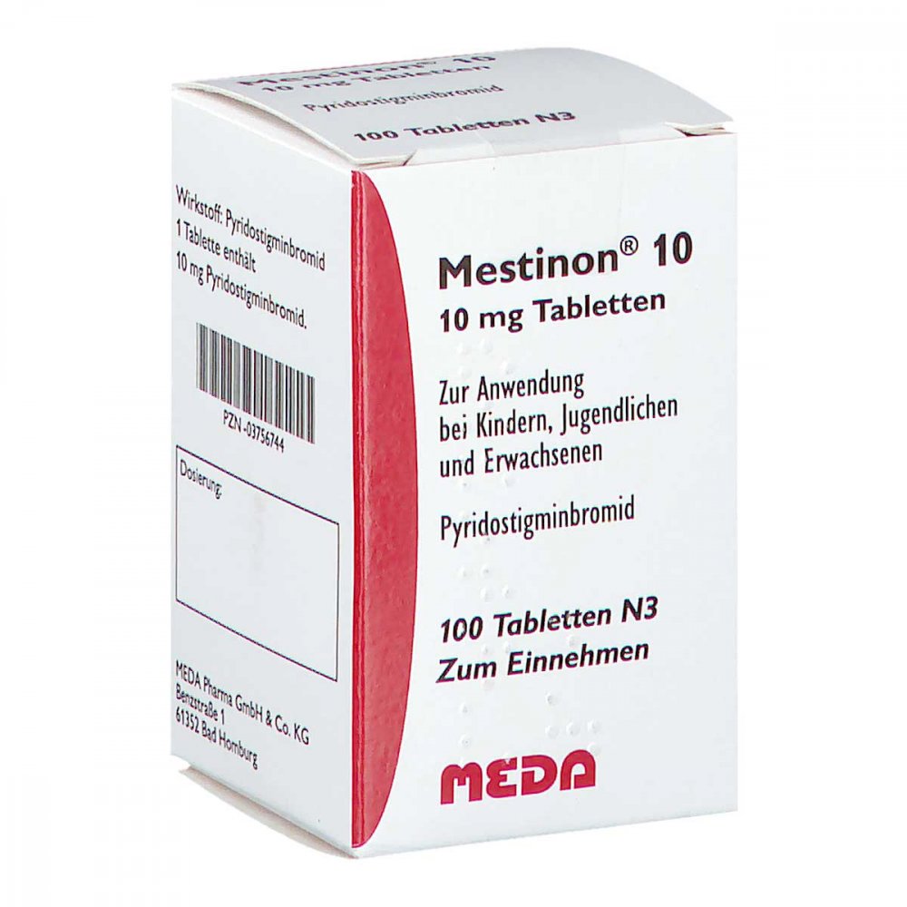 Das Produktfoto zeigt Mestinon 10 Mg Tabletten (100 stk) PZN 03756744