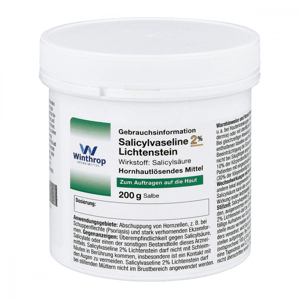 Das Produktfoto zeigt Salicylsäurevaseline Lichtenstein 2% (200 g) PZN 03757293