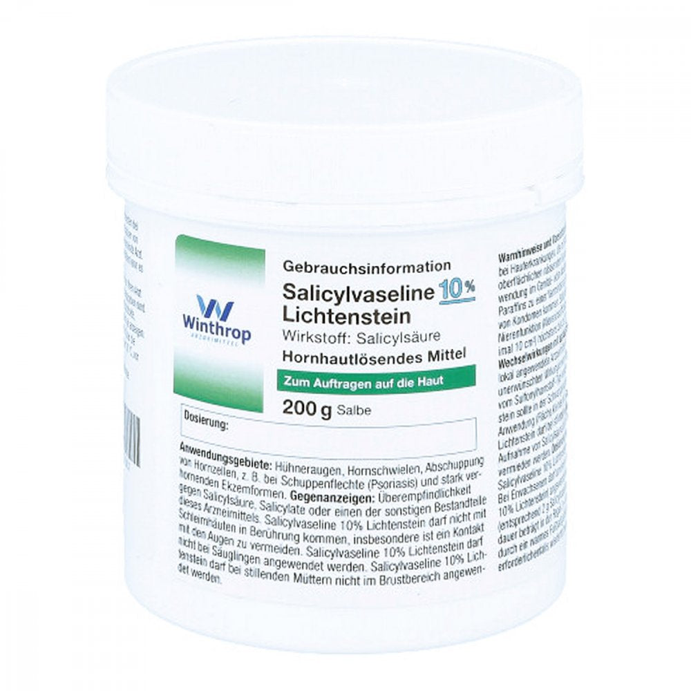Das Produktfoto zeigt Salicylvaseline 10% Lichtenstein (200 g) PZN 03757301