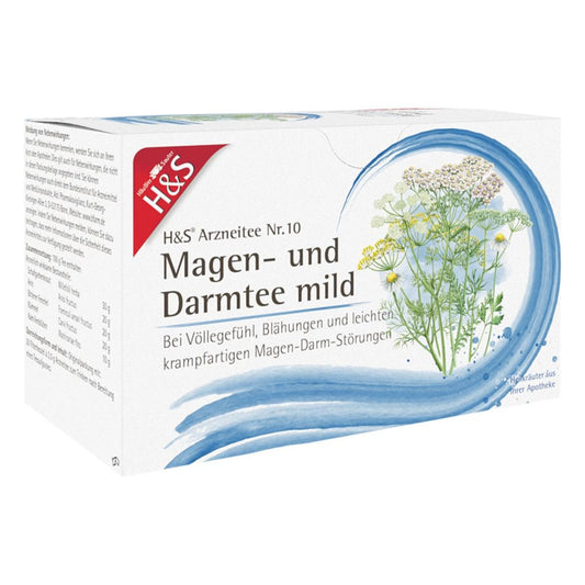 Das Produktfoto zeigt H&S Magen- Und Darmtee Mild Filterbeutel (20X2.0 g) PZN 03761426
