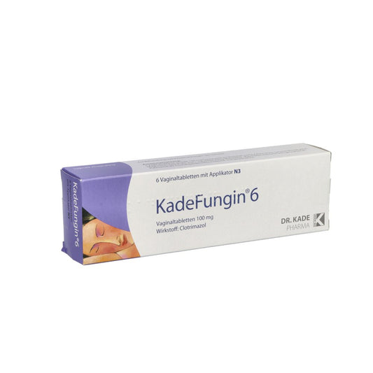 Das Produktfoto zeigt Kadefungin 6 Vaginaltabletten (6 stk) PZN 03767831