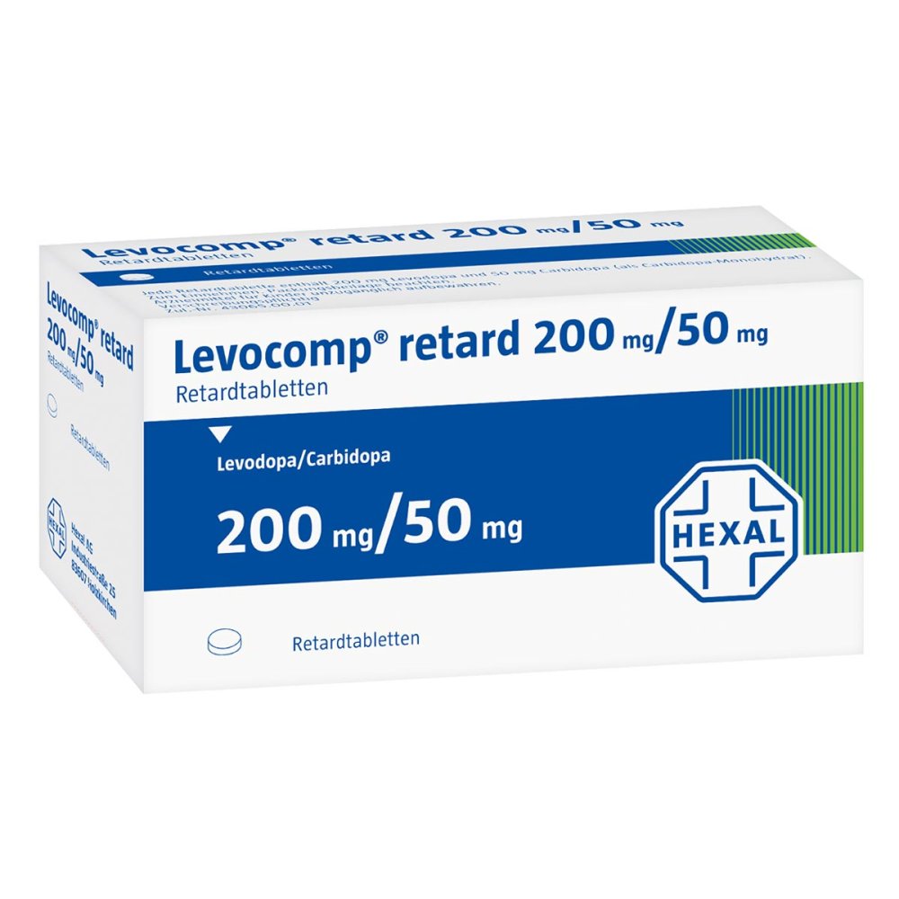 Das Produktfoto zeigt Levocomp Retard 200/50 Mg Tabl. (30 stk) PZN 03773725