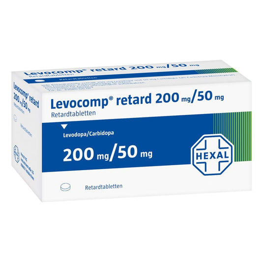 Das Produktfoto zeigt Levocomp Retard 200/50 Mg Tabl. (100 stk) PZN 03773748