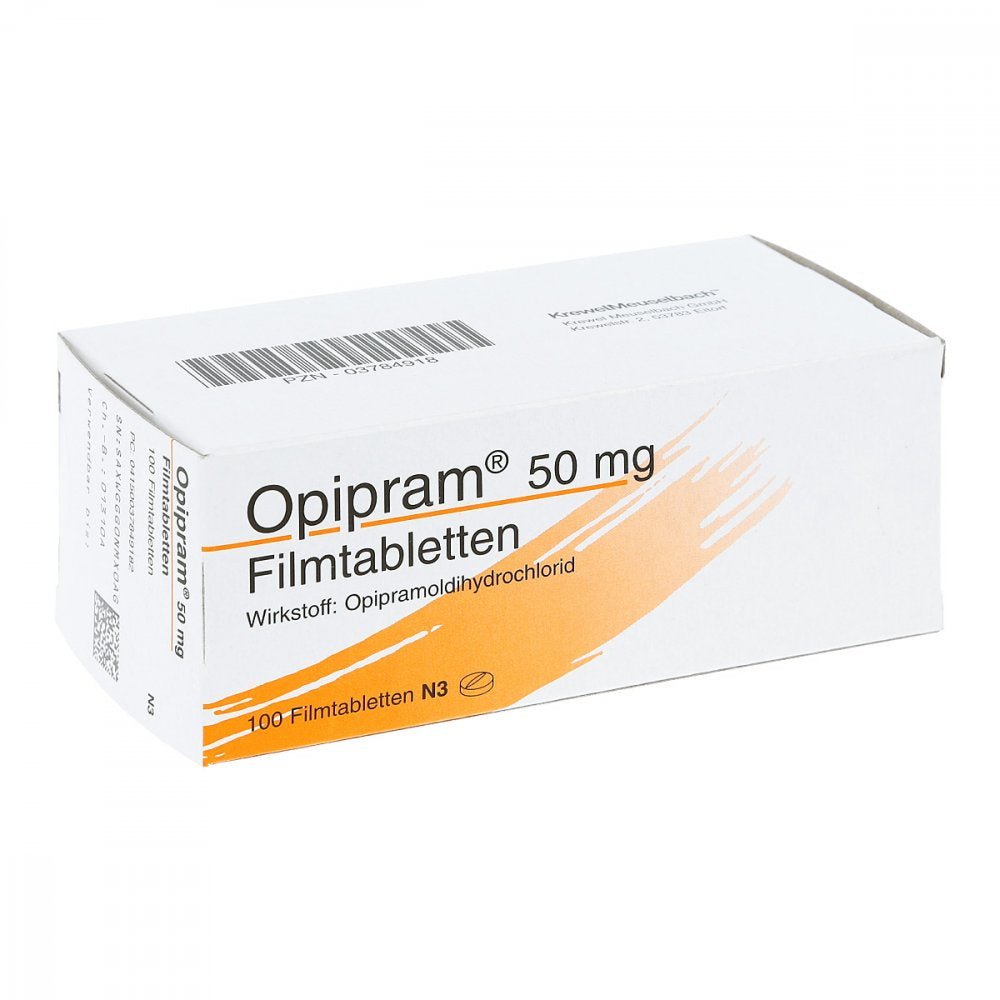 Das Produktfoto zeigt Opipram 50 Mg Filmtabletten (100 stk) PZN 03784918