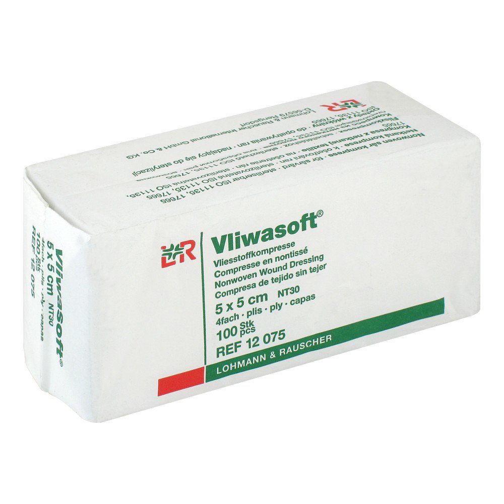 Vliwasoft Vlieskompressen Unsteril 5x5 Cm 4l. (100 stk)