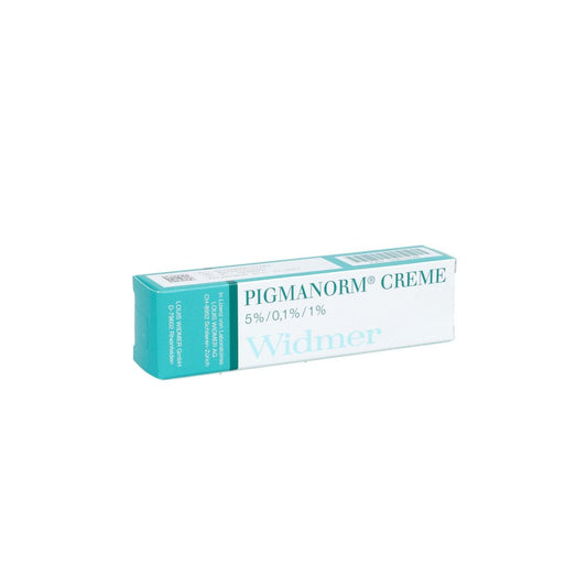 Das Produktfoto zeigt Pigmanorm Creme Widmer (15 g) PZN 03815748