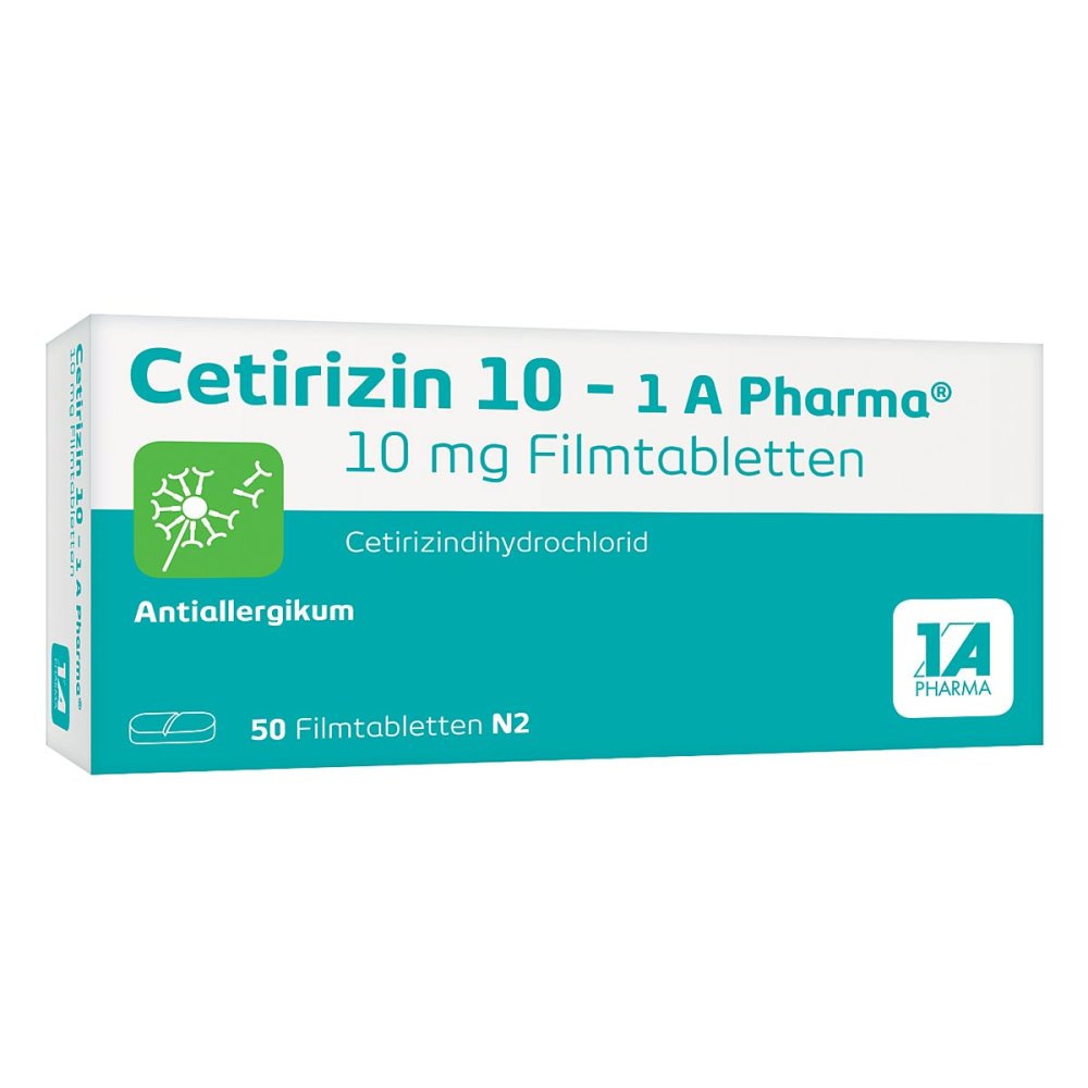 Cetirizin 10-1a Pharma Filmtabletten (50 stk)