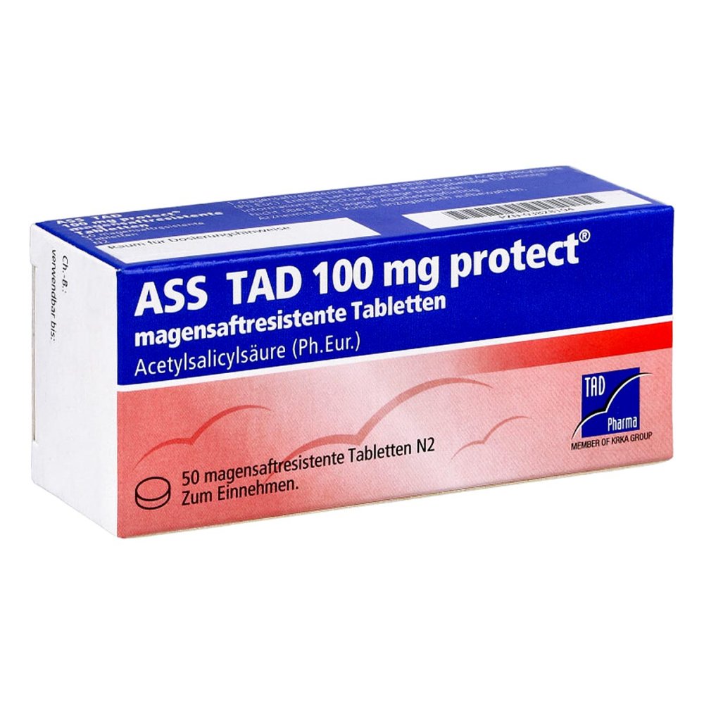 Ass Tad 100 Mg Protect Magensaftres.Filmtabletten (50 stk)