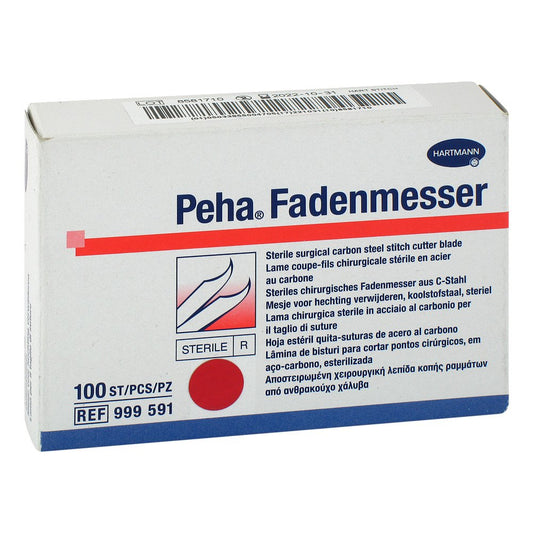 Das Produktfoto zeigt Peha Fadenmesser Steril (100 stk) PZN 03835656