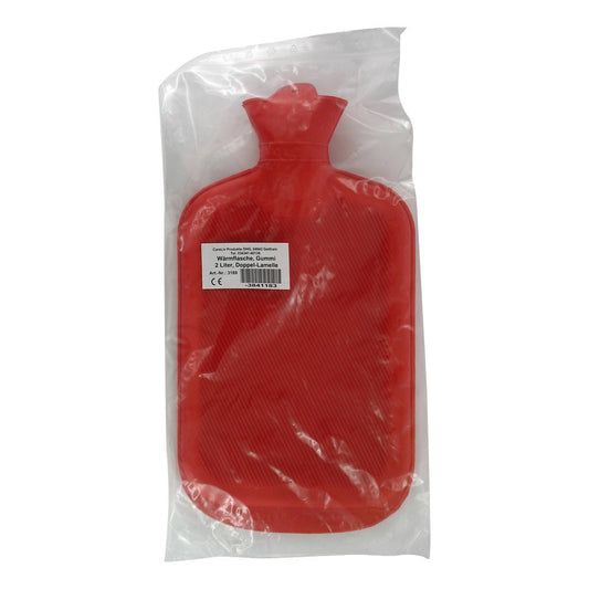 Das Produktfoto zeigt Wärmflasche Gummi 2 L Doppellamelle (1 stk) PZN 03841183