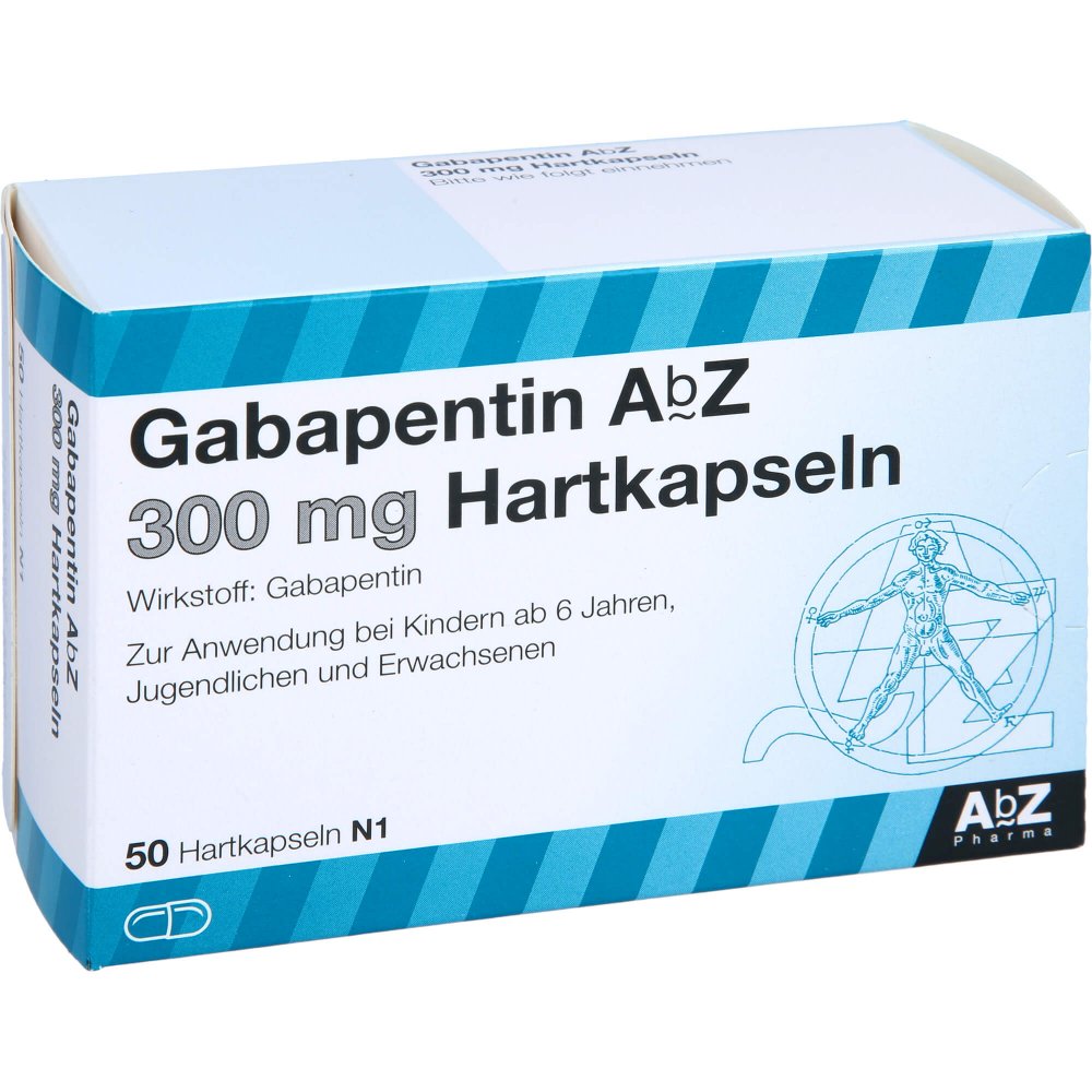 Das Produktfoto zeigt Gabapentin Abz 300 Mg Hartkapseln (50 stk) PZN 03853944