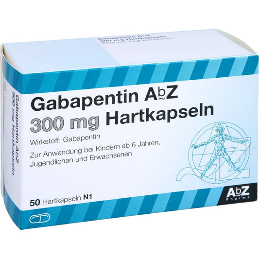 Das Produktfoto zeigt Gabapentin Abz 300 Mg Hartkapseln (50 stk) PZN 03853944