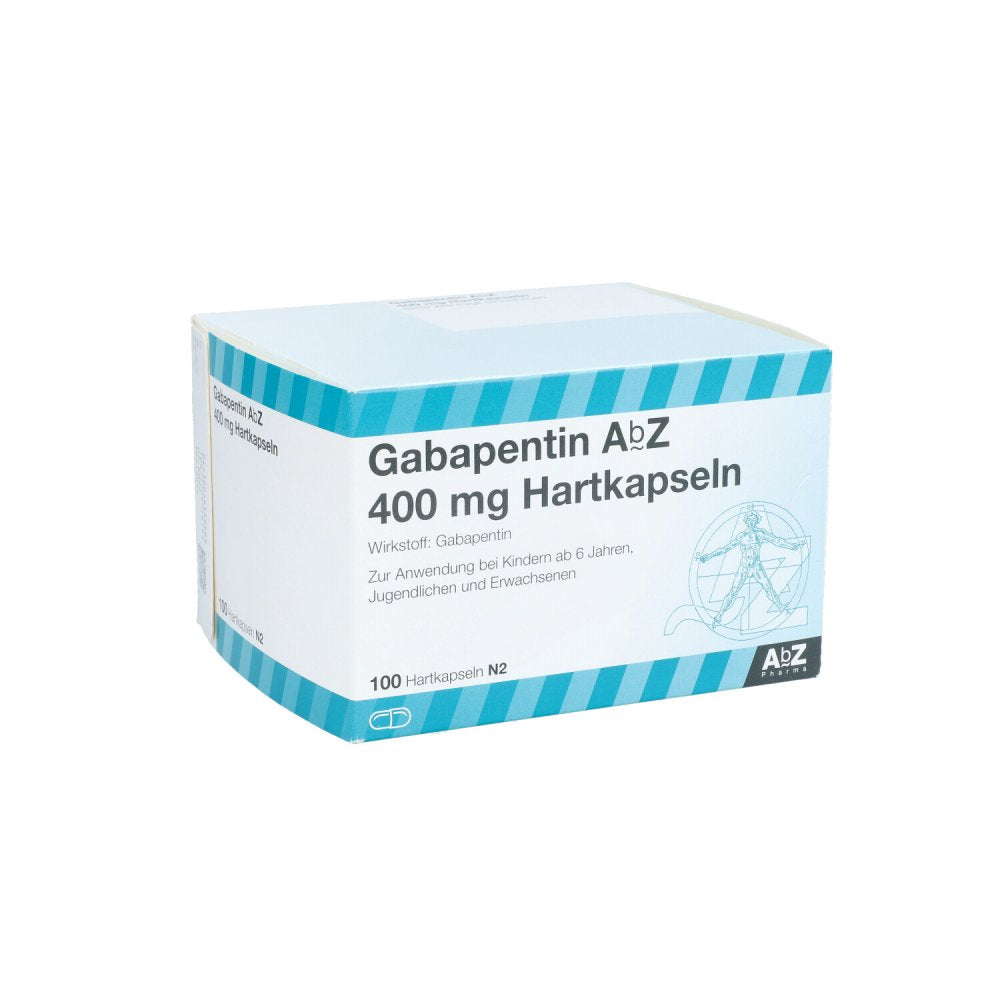 Das Produktfoto zeigt Gabapentin Abz 400 Mg Hartkapseln (100 stk) PZN 03853996