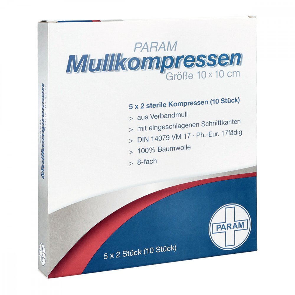Mullkompressen 10x10 Cm Steril 8fach (5X2 stk)