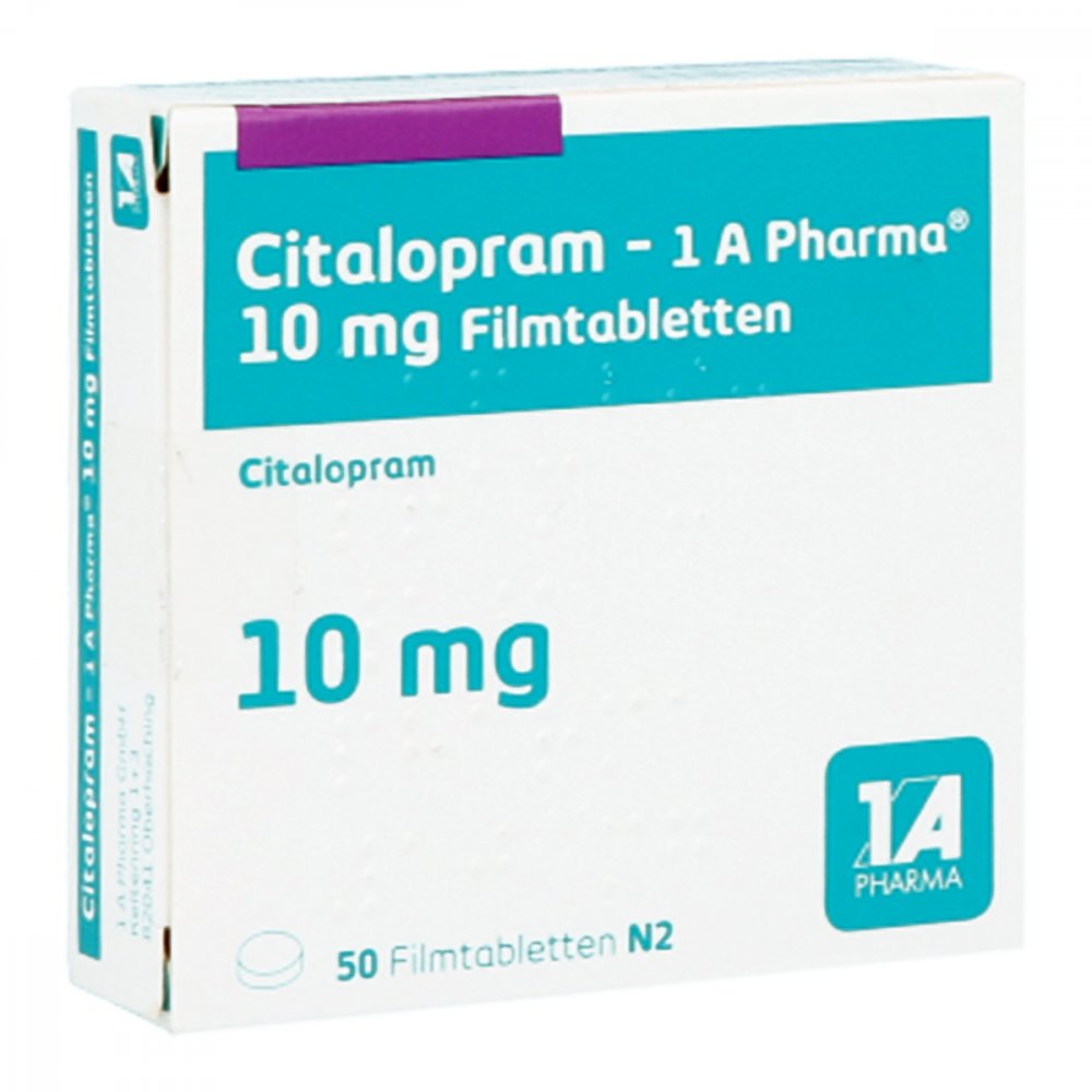Citalopram-1a Pharma 10 Mg Filmtabletten (50 stk)