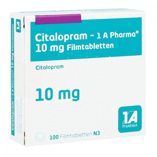 Citalopram-1a Pharma 10 Mg Filmtabletten (100 stk)