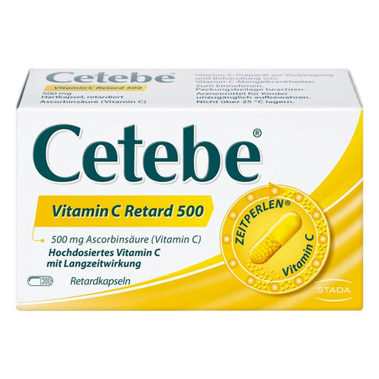 Cetebe Vitamin C Retardkapseln 500 Mg (180 stk)