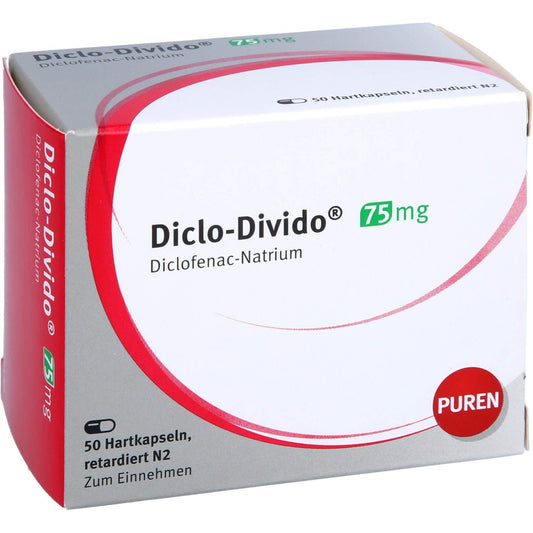 Das Produktfoto zeigt Diclo Divido Retardkapseln (50 stk) PZN 03892571