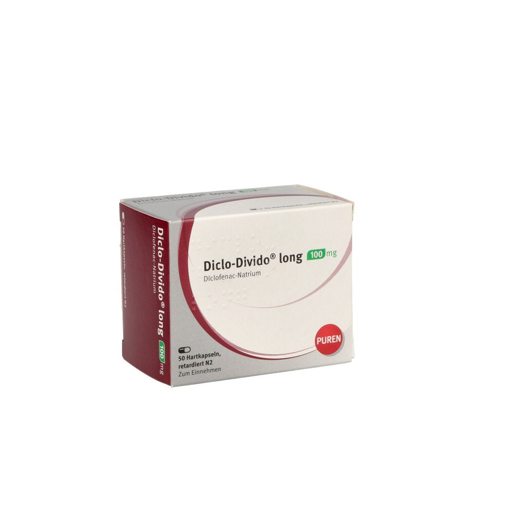 Das Produktfoto zeigt Diclo Divido Long Retardkapseln (50 stk) PZN 03892619