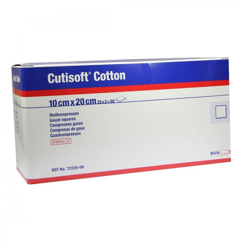 Cutisoft Cotton Kompr.10x20 Cm Ster.8fach (25X2 stk)