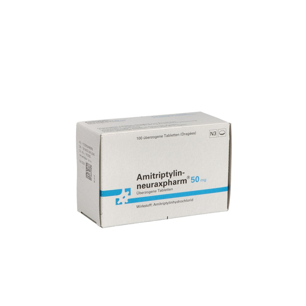 Das Produktfoto zeigt Amitriptylin-Neuraxpharm 50 Mg Überzogene Tab. (100 stk) PZN 03906988