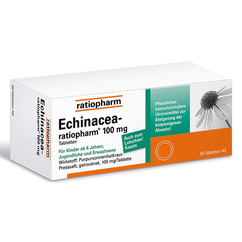 Echinacea-Ratiopharm 100 Mg Tabletten (50 stk)