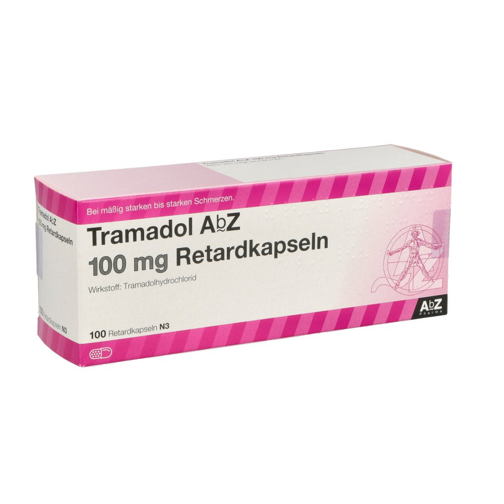 Das Produktfoto zeigt Tramadol Abz 100 Mg Retardkapseln (100 stk) PZN 03930366