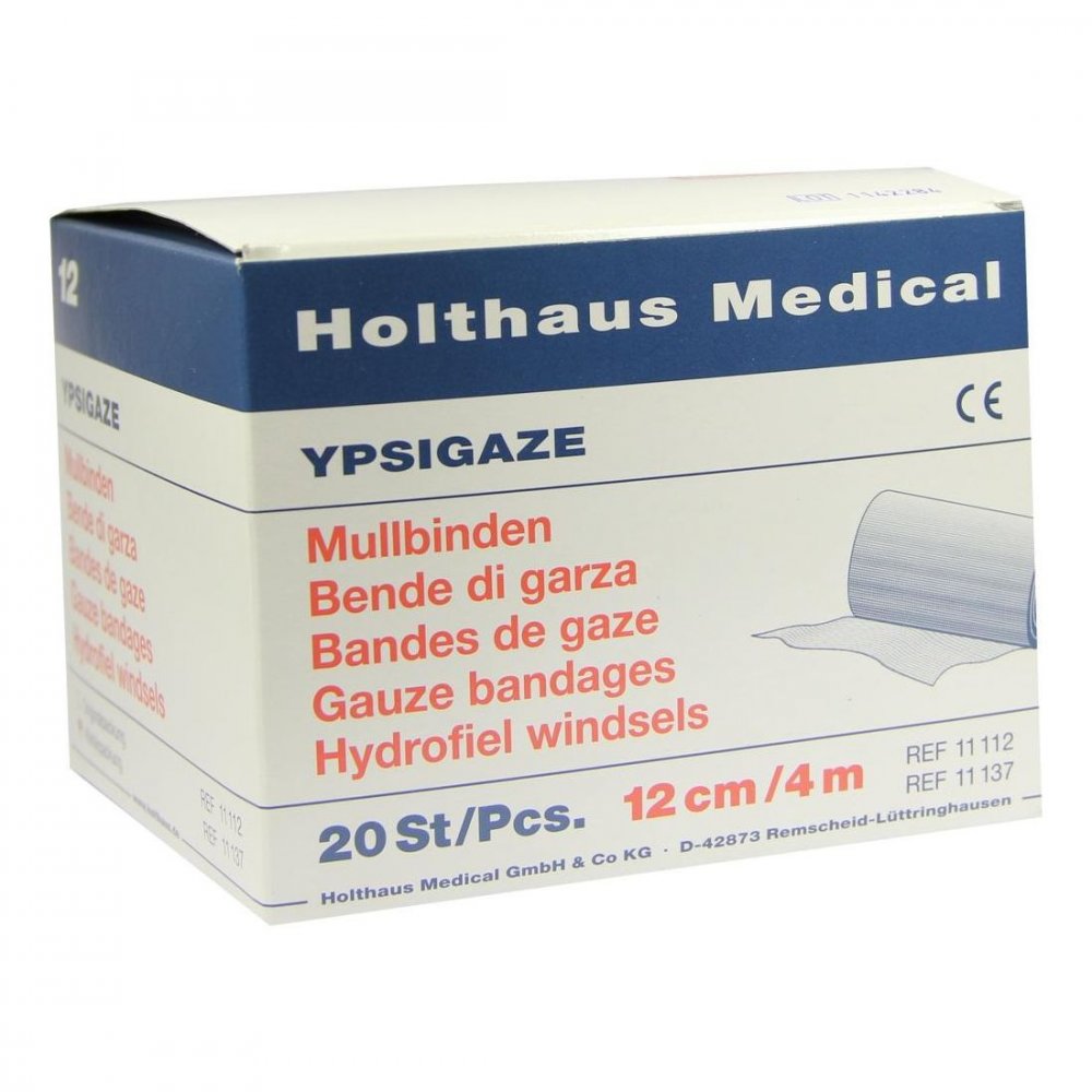 Das Produktfoto zeigt Mullbinden Din 12 Cmx4 M (20 stk) PZN 03943417