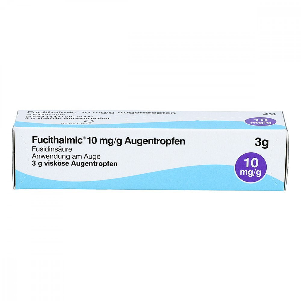 Das Produktfoto zeigt Fucithalmic 10 Mg/G Augentropfen (3 g) PZN 03949437