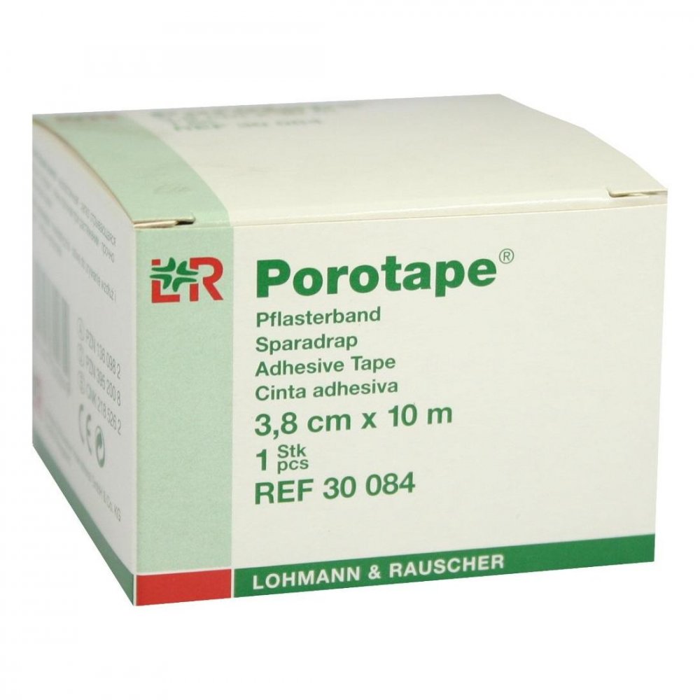 Das Produktfoto zeigt Porotape 3,8 Cmx10 M (1 stk) PZN 03952008