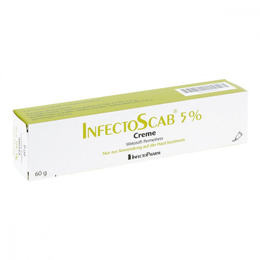 Das Produktfoto zeigt Infectoscab 5% Creme (60 g) PZN 03952043