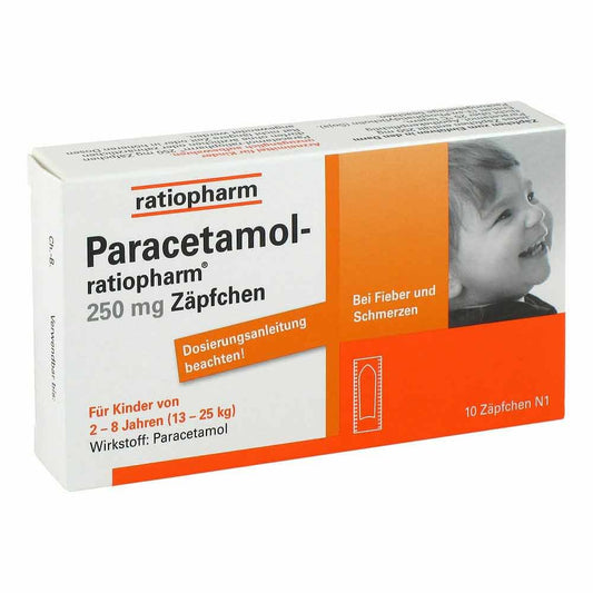 Paracetamol-Ratiopharm 250 Mg Zäpfchen (10 stk)