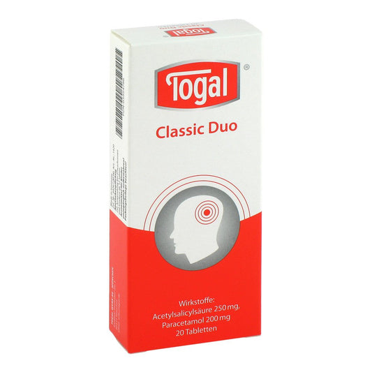 Das Produktfoto zeigt Togal Classic Duo Tabletten (20 stk) PZN 03954786