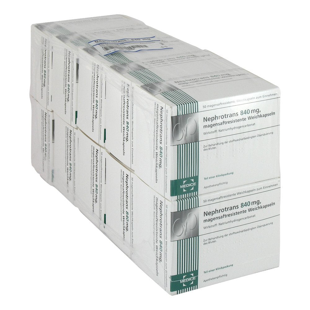 Das Produktfoto zeigt Nephrotrans 840 Mg Magensaftresistente Kapseln (500 stk) PZN 03956845