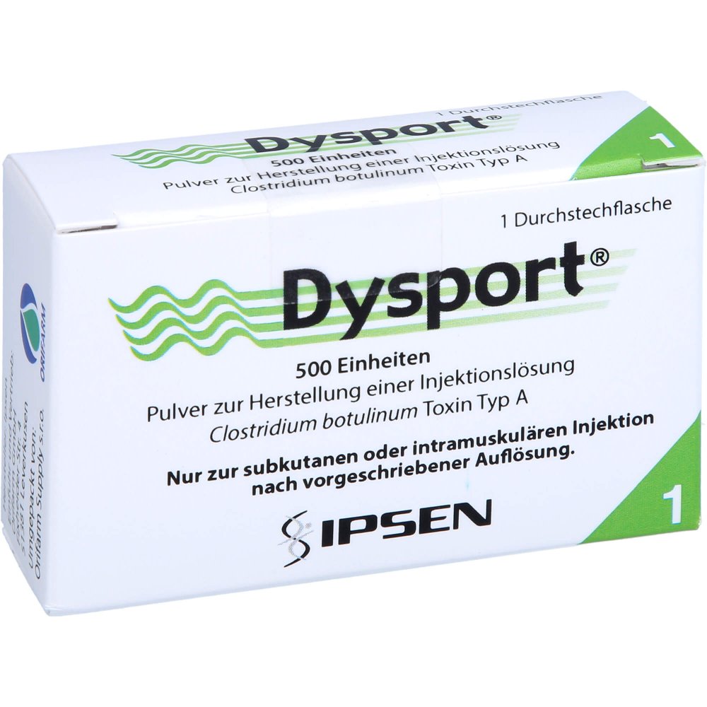 Dysport 500 Einheiten Pulver Z.Herst.E.Inj.-Lsg. (1 stk)