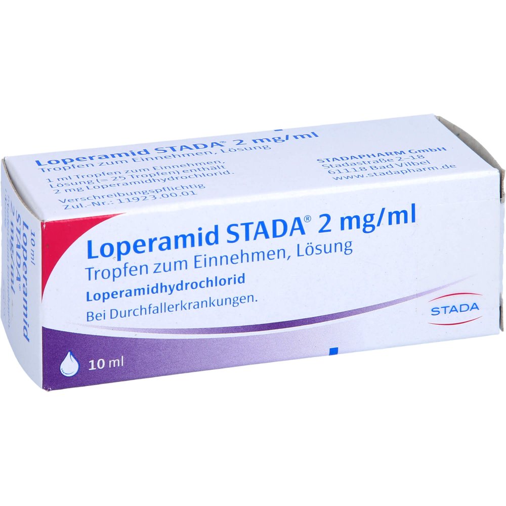 Das Produktfoto zeigt Loperamid Stada 2 Mg/Ml Tro.Z.Einn.Lösung (10 ml) PZN 03970710