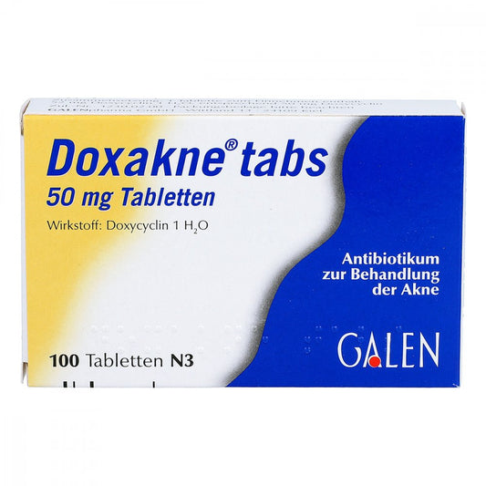 Das Produktfoto zeigt Doxakne Tabs Tabletten (100 stk) PZN 03977706