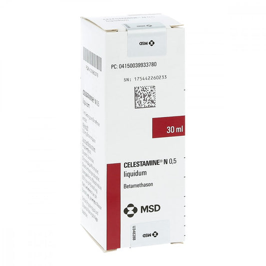 Das Produktfoto zeigt Celestamine N 0,5 Liquidum (30 ml) PZN 03993378