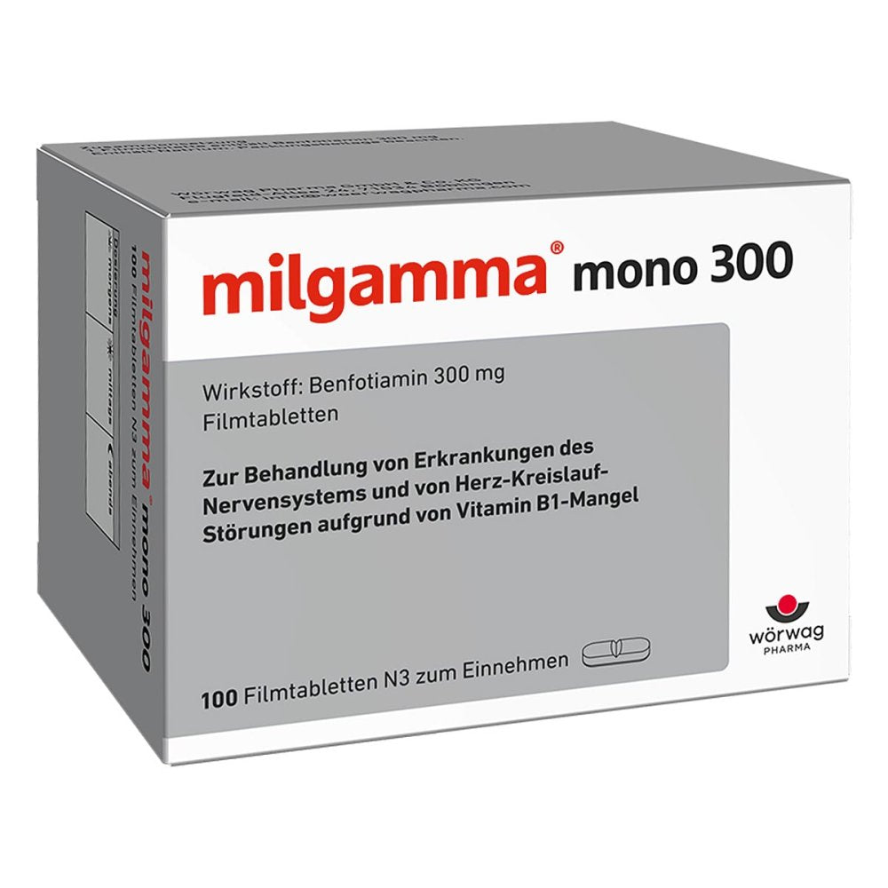 Das Produktfoto zeigt Milgamma Mono 300 Filmtabletten (100 stk) PZN 04002183